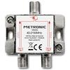 METRONIC Splitter TV/Sat 2 Uscite a spina F schermato metallo