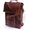 ARTIGIANATO IN PELLE FATTO A MANO Nuova borsa da uomo in pelle vintage borsa a tracolla messenger 11 a 16 polli...