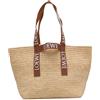 Loewe Pre-Owned - Borsa shopper Fold 2022 - Donna - rafia/cotone e paglia - Taglia unica - Marrone