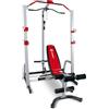 Marcy MD-8851R Deluxe Power Rack, Palestra Domestica, per Esercizi di Sollevamento Pesi, Colore Bianco/Rosso, Taglia Unica