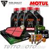 Motul - Hiflo - NGK Tagliando TRIUMPH Daytona 675 2006-2012 Kit Olio Motul 7100 10W40 Filtri Candele