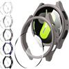 Diruite 5+5 Pezzi Cover per Samsung Galaxy Watch 7 44mm Pellicola Protettiva,PC Custodia*5&Trasparente Vetro Temperato Pellicola*5,Nero&Blu&Argento&Grigio&Trasparente(HD*5),44mm