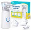 AU YAT Aersol Portatile Silenzioso, Ricaricabile Macchina Aerosol per Adulti e Bambini, AU YAT Aerosol Ultrasuoni con 2 Maschere e Boccaglio, Macchina Aerosol per Viaggi e Uso Domestico