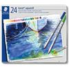 Staedtler - Matite Acquerellabili Utilizzabili Anche a Secco, Matite Colorate Bambini con Mina Morbida, Colori a Matita Luminosi, Set Matite da Disegno per Cancelleria Scuola e Cartoleria - 24 Pezzi