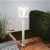 Paletto da Giardino Bianco 80cm Acciaio INOX Base E27 - Serie PILLAR
