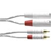 CORDIAL - Cavo audio stereo 3 m XLR maschio - RCA maschio bianco connettori Neutrik/Rean placcati oro (CFU 3 MC‑SNOW)