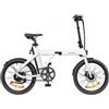 ENGWE P20 Bici Elettrica Pieghevole, Motore Silenzioso 250W Sensore di Coppia, Batteria 36V 9.6A, Pneumatici 20*1.95'' - Bianco