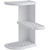 GEDY G-Oscar Mensola Doccia angolare, Colore Bianco, Dimensioni 37,3X23X23 CM Peso 0,356 kg, mensola Bagno in Resina, Finitura Bianco, Anni di Garanzia 2, Design R&S Gedy