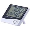 LEOFLA Orologio Con Data E Display Lcd 12/24 Ore Allarme Termometro Igrometro