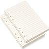Bidponds Carta di ricarica A6, 6 fori a righe per agenda personale A6, fogli sfusi a righe da 8 mm, 80 fogli/160 pagine a righe, 10,4 x 16,8 cm, beige (2)