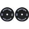 SPORTNOW Set di 2 Dischi Palestra da 20kg per Bilanciere e Manubri con Attacco Ø5cm, Nero
