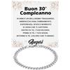 Bramart Bracciale Cubano Uomo Idea Regalo Compleanno 30 anni Acciaio Inox Lucidato di altissima qualità Regalo per lui Festa Evento, Bracciali Compleanni Natale - Cofanetto con DEDICA incluso (30 Anni - M2)