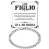 Bramart Bracciale Cubano Uomo in Acciao Inox Lucidato A mio Figlio Idea regalo compleanno - Idee Regali per lui per Natale anniversario - Cofanetto con DEDICA incluso (21, A mio Figlio 2)
