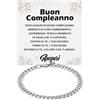 Bramart Bracciale Cubano Uomo Idea Regalo Compleanno Acciaio Inox Lucidato di altissima qualità Regalo per lui Festa Evento speciale, Bracciali Natale - Cofanetto con DEDICA incluso (Buon Compleanno - M2)