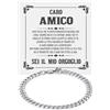 Bramart Bracciale Cubano Uomo in Acciao Inox Lucidato Caro Amico Idea regalo compleanno - Idee Regali per lui per Natale anniversario - Cofanetto con DEDICA incluso (21, Caro Amico 2)