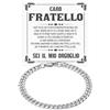 Bramart Bracciale Cubano Uomo in Acciao Inox Lucidato Caro Fratello Idea regalo compleanno - Idee Regali per lui per Natale anniversario - Cofanetto con DEDICA incluso (21, Caro Fratello 2)