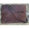 Fatto a mano Borsa portadocumenti da uomo in vera pelle vintage messenger tracolla valiget...