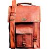 Vintage Borsa lunga verticale da uomo vintage in pelle messenger tracolla porta lapto...