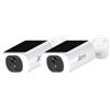 ANRAN 2 Pack 3MP Telecamere Wi-Fi Esterno Batteria Senza Fili, Solare Pannello Integrato, Visione Notturna a Colori, PIR Movimento Rilevamento, Sirena, Audio Bidirezionale, Alexa Supporta,C3