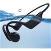 fesoklaf Cuffie a conduossea, IPX8, impermeabili, per nuoto, con memoria 32G, Bluetooth 5.3, cuffie sportive con microfono senza fili, per corsa, nuoto, ciclismo, allenamento