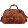 Fatto a mano Borsa in pelle vintage 16" viaggio uomo retrò palestra valigia borsone notte