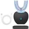 Fransande Spazzolino Sonico Automatico ad Ultrasuoni 360° con Timer e Ricarica Wireless per Sbiancamento dei Denti - Elettrico per Adulti