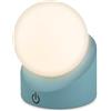 BRILONER - Mini lampada da tavolo a LED senza fili IP54 con touch, lampada comodino, dimmerabile a passi, batteria ricaricabile e sorgente luminosa intercambiabile, lampada da esterno, 10x8x9 cm, blu