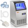 VEVOR Commercial Ice Maker Macchina per Ghiaccio, Acciaio Inossidabile, Argento