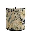 FANSU Paralume E27 Paralume in Tessuto Vintage Fiori Stampa Lampadario Copertura Lampada Accessori Luce Sostituibile Lampada Tavolo Lampada Comodino Paralume a Tamburo (Giglio,30x30x30cm)