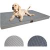 Odolplusz Cuccia ortopedica per cani di taglia grande, cuscino per cani di taglia media e grande, materasso per cani con rivestimento lavabile (grigio, 120 x 80 x 7 cm)
