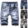 WOXIHUAN Pantaloncini di Jeans da Uomo Pantaloni Corti Strappati Shorts Casual Estivo Pantaloncini Uomo Jeans Taglie Forti Pantaloncini Ragazzo Denim Tasconi Casual Bermuda Cargo Uomini Lavoro Elasticizzati