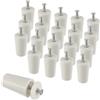 EPLZON 40mm Bianco Fermi per Tapparelle bianchi Tappi per tende per tende a rullo e tende comprese rondelle e viti (confezione da 20pezzi)