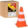 Idena 40223 - Piloni, 10 Pezzi, 13,5 x 24 cm, Coni in plastica, impilabili, Coni stradali per Sport, Tempo Libero, Slalom e Molto Altro.