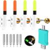 HRGOYY 4pcs Campana di Allarme di Pesca, Bastoncini Luminosi Impermeabili,Pesca Accessori,Starlight Pesca a Batteria con Fibbia, Allarme Morso di Pesca Notturna per Canna da Pesca