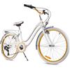 sun baby Heart Bike Bicicletta per una bambina, 20 pollici, 6-10 anni, 6 velocità Shimano, bicicletta per bambini (Nero e oro)