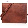 Fatto a mano Borsa a tracolla uomo ragazzo in pelle vintage per laptop fatta a mano