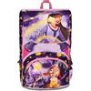 SJ Seven Seven Zaino Scuola Estensibile DISNEY - WISH STRONG HEART, BRIGHT SPIRIT, Lilla - Zaino Doppio Scomparto Sdoppiabile Tramite Zip e Con Tasca Porta Borraccia, Zaino Bambina - Principesse Disney
