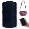 LEREATI Cordino per Borse Uncinetto Piatto Filo Macrame 1mm x 230m Macrame Corda Colorata Cordoncino per Borse a Uncinetto, Arazzo da Parete, Acchiappasogni, Fai da Te (Blu Foschia)