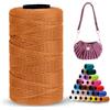 LEREATI Cordino per Borse Uncinetto Filo Macrame 1mm x 230m Macrame Corda Colorata Cordoncino per Borse a Uncinetto, Arazzo da Parete, Acchiappasogni, Fai da Te (Caffè Latte)