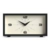 Jones Clocks® Odeon Orologio da scrivania | Progetto rettangolare moderno | Nero | Stile retrò per scaffale, tavolo, camino o comodino