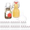 Relaxdays Set 30 Bottigliette in Vetro per Bomboniere Liquori o Olio, Bottiglie 50 ml, con Tappo Ermetico, Trasparente
