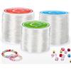 Alyvisun 3 Pcs Trasparente Filo Elastico per Braccialetti, Filo Nylon Per Braccialetti, (0.5mm, 0.8mm & 1mm) Elastico per Braccialetti per DIY Collane, Perline, e Creazione di Gioielli