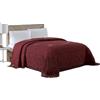 Beatrice Home Fashions Copriletto in ciniglia con medaglione, per letto matrimoniale, colore: bordeaux