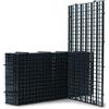 LINLAN 8 Pezzi 15 x 30 cm(5.9x11.8in) Griglia per Acquario in plastica, divisore per Acquario, per filtrare e Proteggere Il Fondo Fai da Te (Colore Nero, Senza accessor)