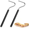 Lezevn 2 pezzi estensibile in acciaio inox serpente gancio retrattile rettile gancio catcher controllo gancio mobile bastone per la cattura movimentazione piccolo serpente