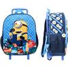mybagstory Zaino con ruote 3D per bambini, scuola materna, scuola materna, scuola materna, scuola materna, scuola materna, zaino da ragazzo, spalline regolabili, idea regalo, ruote, 30,5 cm, blu,