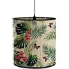 FANSU Paralume E27 Paralume in Tessuto Vintage Fiori Stampa Lampadario Copertura Lampada Accessori Luce Sostituibile Lampada Tavolo Lampada Comodino Paralume a Tamburo (Viola,30x30x30cm)