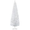 HOMCOM Albero di Natale Artificiale 180cm in PVC con 390 Rami e Base in Plastica, Design Alto e Stretto, Bianco