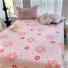 Odot Lenzuolo Coprimaterasso Cotone, Floreale Lenzuola sotto con Angoli profondità, per Bambino Adulto, Singolo Matrimoniale e Una Piazza e Mezza (120x200cm,Petali Rosa)