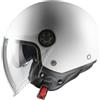 Generic Casco jet per moto e scooter MPH ONE bianco lucido ECE 22.06 con doppia visiera (XXL)